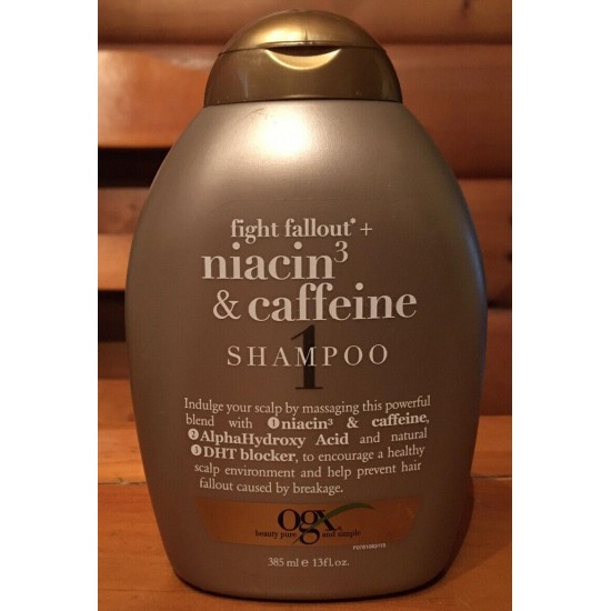 OGX Fight Fallout Niacin & Caffeine (2) Shampoo & (1) Conditioner 13 oz. each