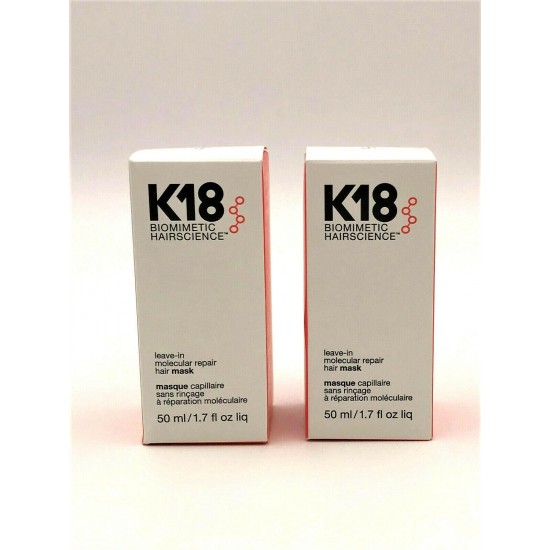 K18 Leave-in Molecular Repair Hair Mask 1.7 oz-2 Pack