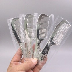 1pcs Pure Silver 999 Hair Comb Real Silver Hair Comb Handle Silver Comb Flower