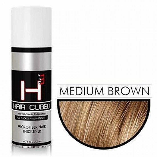 Hair Cubed MED BROWN Building Fiber + Sealer&Control