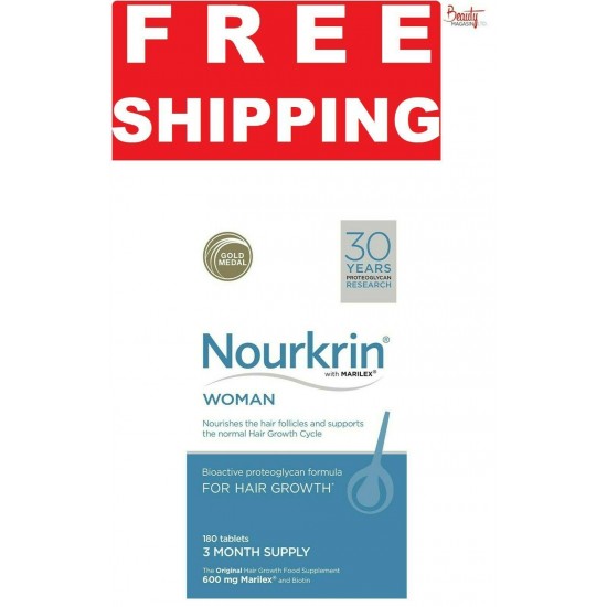 Nourkrin Woman Hair Growth 3 Months Supply 180 Tablets - EXP:11/2023 FREE SHIP