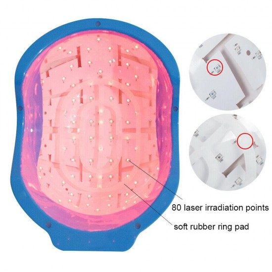 Laser Therapy 80 Points Led Hair Growth Treatment Cap Helmet  Alopecia Hair Care