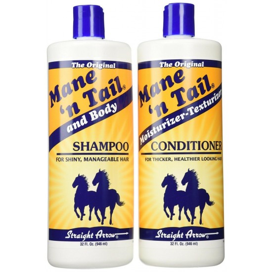 Horse Shampoo Conditioner Combo 32oz Mane Tail Pony Pet Animal Equine Shine New