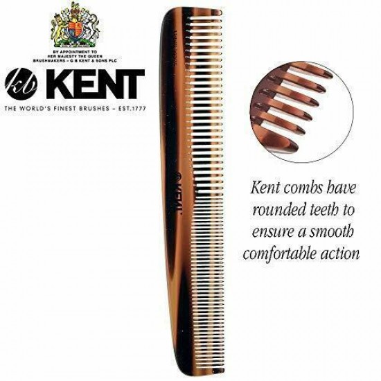 9T Double Tooth Hair Dressing Table Comb, Tortoise Fine 6 PACK A-Tortoiseshell