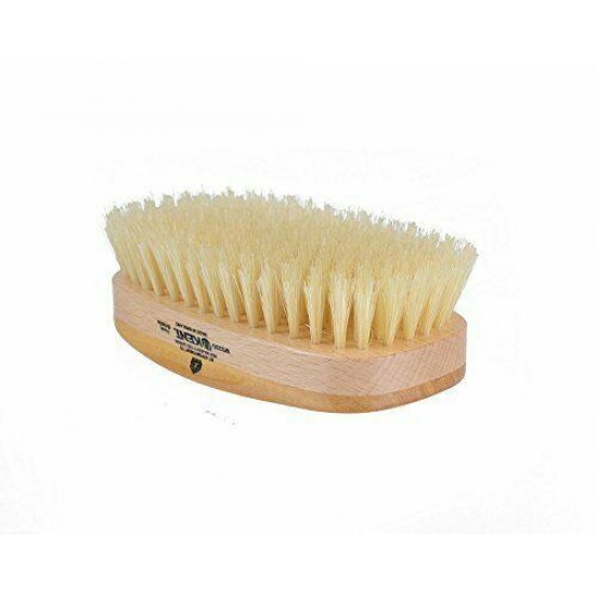 Finest Men's Military Style Hair Brush. Satin / Beech Wood Base. Soft, MS23D