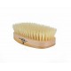 Finest Men's Military Style Hair Brush. Satin / Beech Wood Base. Soft, MS23D