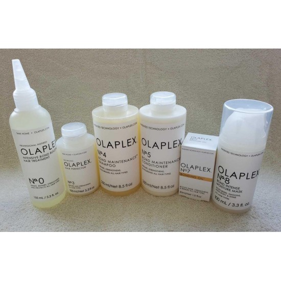 Olaplex No.0, No.3, No.4, No.5, No.7 and Olaplex No.8. NEW Set !!!