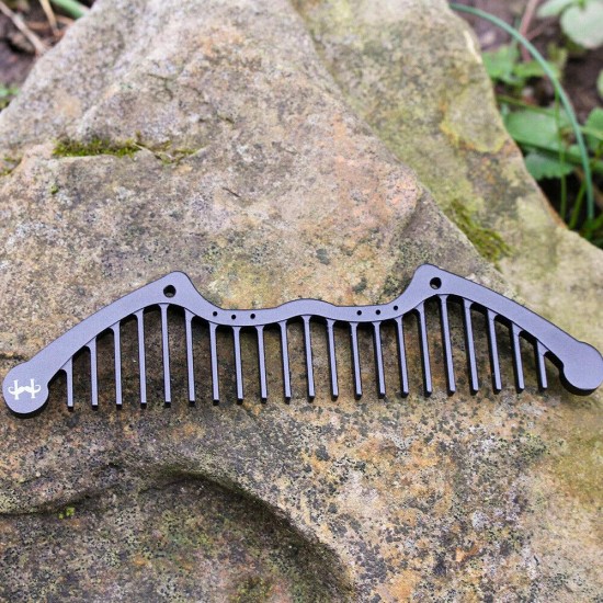 Closeout Lot Custom Anodized Aluminum Beard Combs - Barbershop Inventory