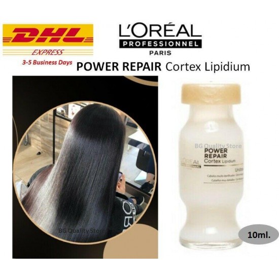 6X 12X LOREAL Power Repair Cortex Lipidium Damaged Hair Treatment Serum 10ml.