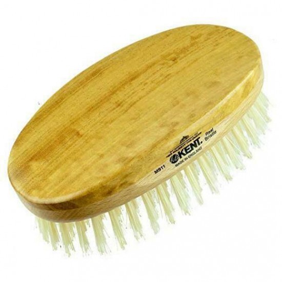 Finest Men's Hair Brush and Facial Brush for Beard Care - 100% Natural MS11