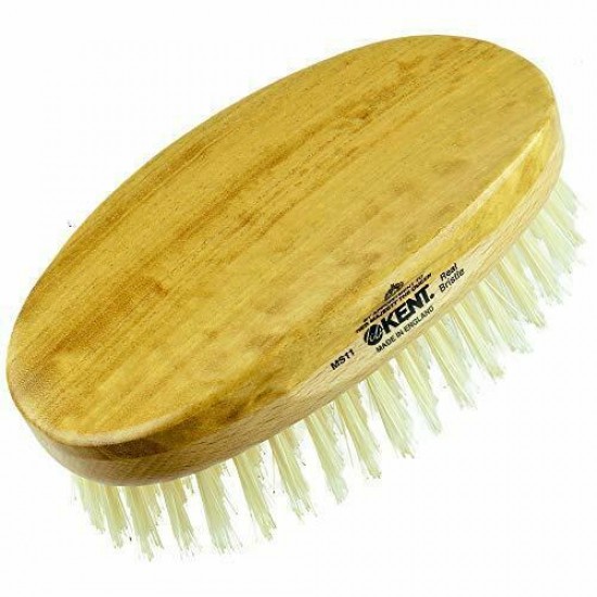 Finest Men's Hair Brush and Facial Brush for Beard Care - 100% Natural MS11