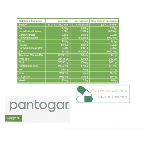 Pantogr Vegan 6X90 caps (540caps) Hair Loss German Free Shipping Merz