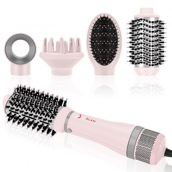 Hair Dryer Brush Set, IG INGLAM 4 in 1 Blowout Brush, Negative Ion Detachable Ha