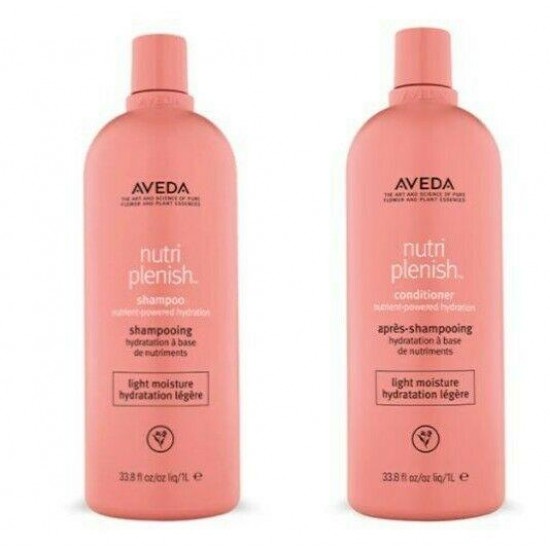 NEW Aveda Nutriplenish Light Shampoo & Conditioner 33.8 oz  Liter Duo SET