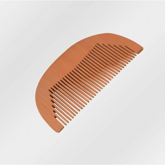 Custom LOGO-Peach Wood Fine Tooth Moon Combs Wooden Comb For Women Men