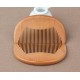 Custom LOGO-Peach Wood Fine Tooth Moon Combs Wooden Comb For Women Men