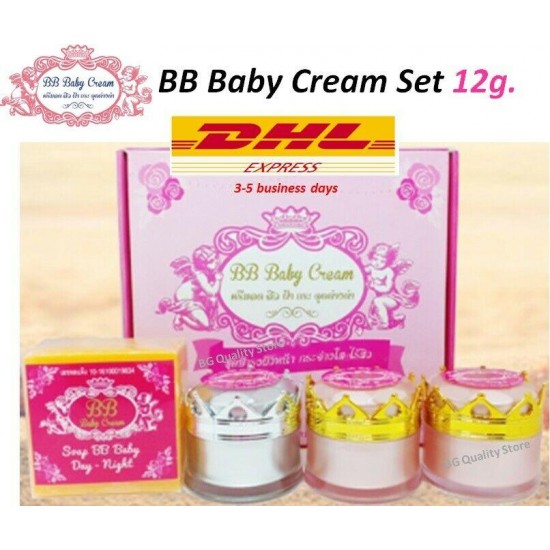 2X 6X 12g. BB Baby Cream Set Beauty Facial Bright Skin Reduce Freckle Dark Spot