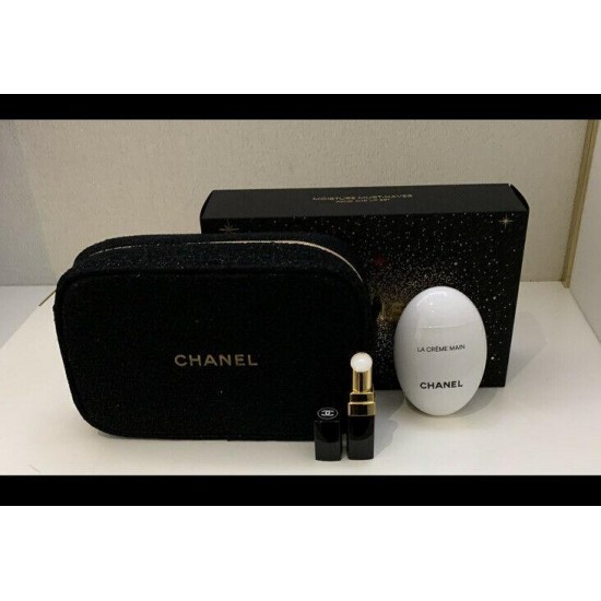 Chanel Holiday 2021 Moisture Must-Haves Gift Set BNIB! La Creme Main / Lip Balm