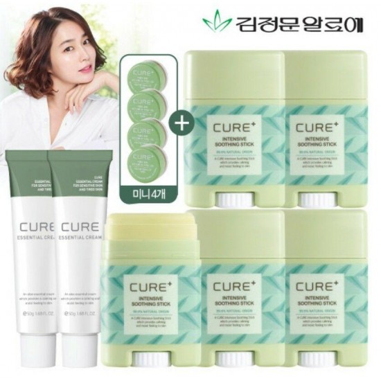 Kim Jeong Moon Aloe Cure Stick Balm Essential Cream set Moisturizing K-Beauty