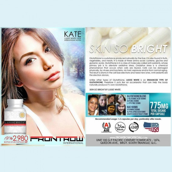 4 Bottles Luxxe White Enchanced Glutathione - 60 Capsules 4 mo supply BEST VALUE