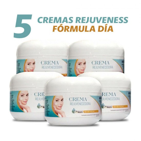 5 Cremas Rejuvenecedoras Día Limpieza Facial Profunda Células Madre 100% NATURAL