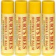 Burts Bees Lip Balm Moisturizing Beeswax Vitamin E Peppermint Oil Set 4 New