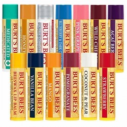 Burts Bees Lip Balm Moisturizing Beeswax Vitamin E Peppermint Oil Set 4 New