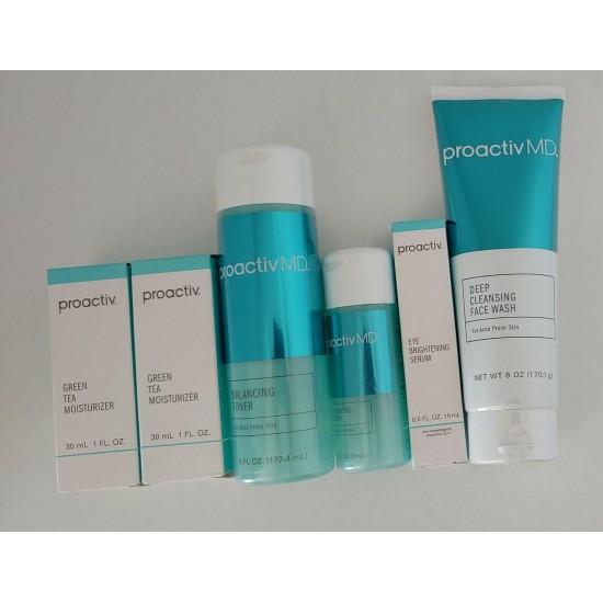 PROACTIVE Moisturizer, Face Wash, Balancing Toner, Eye Serum Lot of 6 Products.