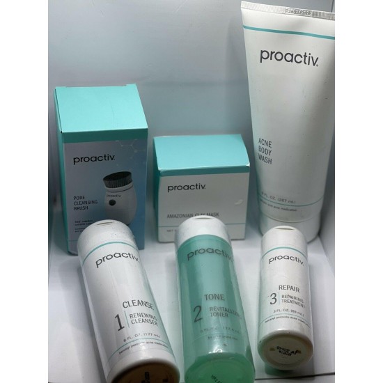 Proactiv 5pc 90 day Kit Proactive 3 Step System + Acne Body Wash, Amazonian Mask