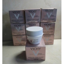 VICHY (LOT OF 20) IDEALIA SKIN SLEEP RECOVERY NIGHT GEL-BALM 0.51 OZ BOXED