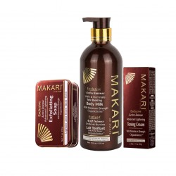 Makari Exclusive Skin Toning 3 PC. GIFT SET – Complete Skin Lightening, Brighten