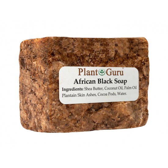 Raw African Black Soap Organic 100% Pure Bar From Ghana Bulk Face Acne Body Wash