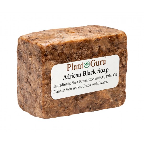 Raw African Black Soap Organic 100% Pure Bar From Ghana Bulk Face Acne Body Wash