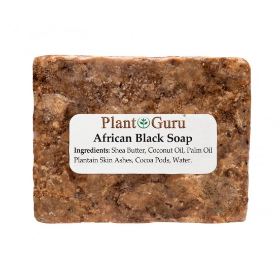 Raw African Black Soap Organic 100% Pure Bar From Ghana Bulk Face Acne Body Wash