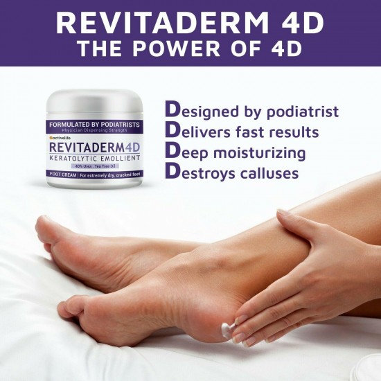 Activelife Revitaderm 4D with 40% Urea for Dry Cracked Callused Skin & Feet