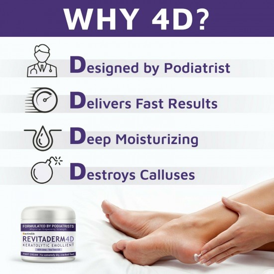 Activelife Revitaderm 4D with 40% Urea for Dry Cracked Callused Skin & Feet