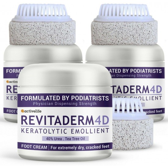 Activelife Revitaderm 4D with 40% Urea for Dry Cracked Callused Skin & Feet