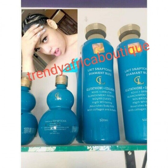 Lait snaptchat Diament Blue body Lotion 500ml + snapchat serum.100% satisfaction