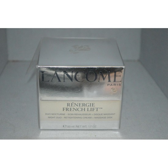 Lancome Renergie French Lift Night Duo Retightening Cream 1.7oz New Sealed Box