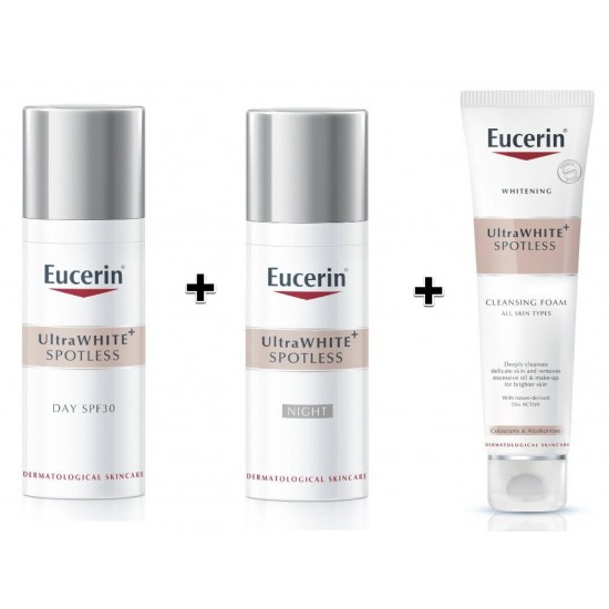 Eucerin Ultrawhite Spotless Anti Pigment Day Night Cream Cleanser FAST SHIP