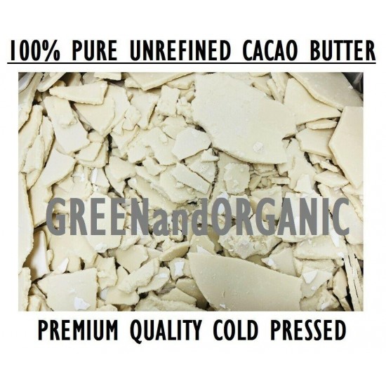 Raw CACAO BUTTER 100% Pure Organic Cocoa Bean Unrefined FOOD GRADE 1 4 8 5 oz Lb