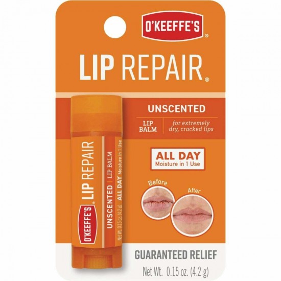 O'Keeffe's Original Unflavored Lip Balm, 0.15 Oz. K0700108 Pack of 36