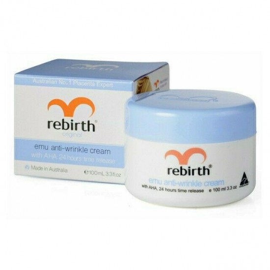 Rebirth Emu Anti-Wrinkle Cream Reduce Wrinkles Brightens Skin Nighttime 10x100ml