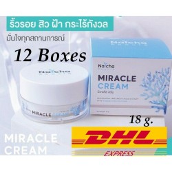 12 X Natcha Miracle Facial Cream Rejuvenation Reduces Acne Marks Wrinkles 18 g.