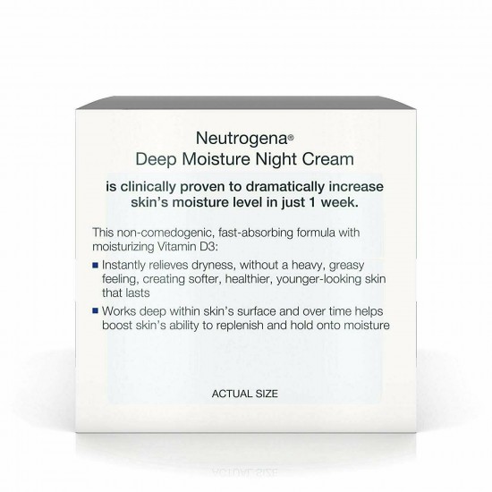 Neutrogena Deep Moisture Night Cream With Glycerin & Vitamin D3, 2.25 oz, 9 Pack