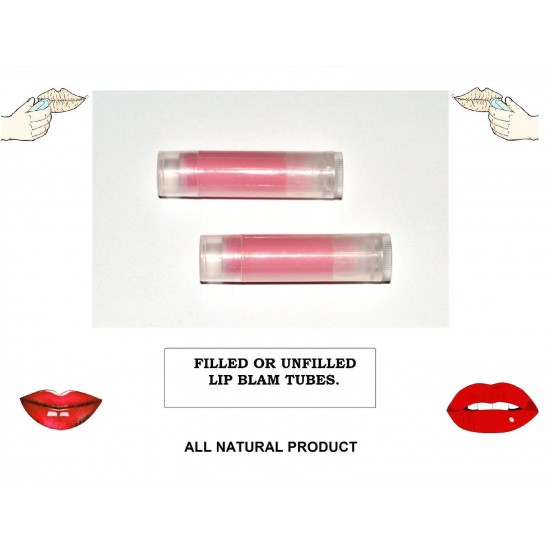 DIY. NEW. BULK TUBE, JAR, TINS. LIP BALM. UNLABELED WITH FLAVORS. USA SELLER.