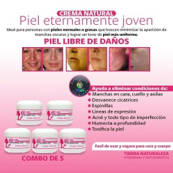 5 Cremas Eternamente Joven Lupita TT 100% La Original Crema Limpiadora Mazatlan