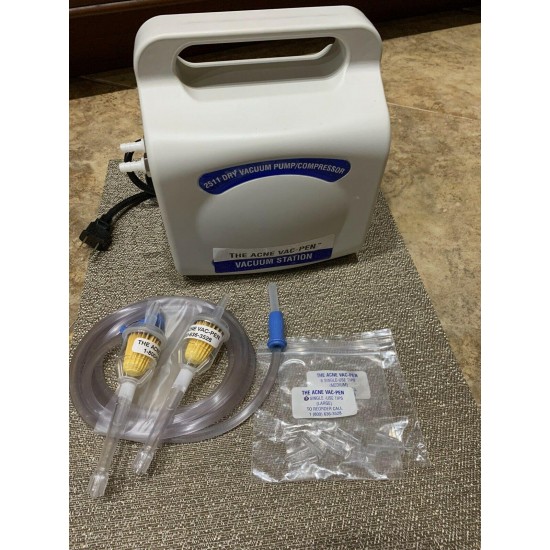 WELCH 2511 Dry Vacuum Pump / Compressor The Acne Vac-Pen Vacuum Station