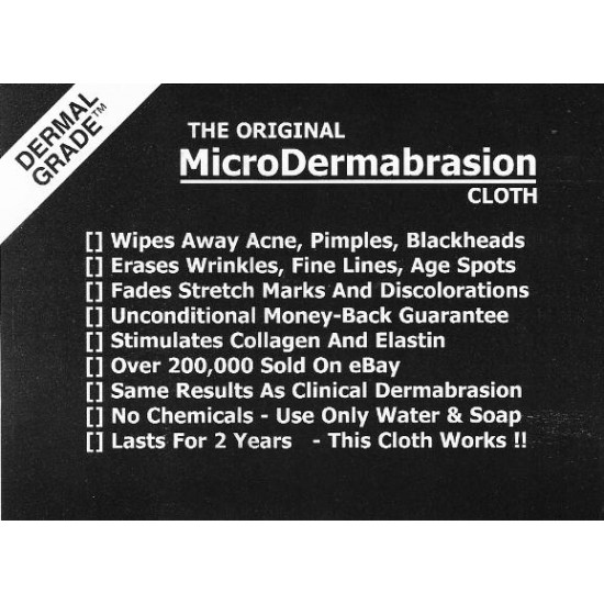 The Original MicroDermabrasion Gift Cloth Sets - Acne Wrinkles Blackheads Scars