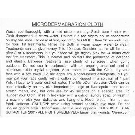 The Original MicroDermabrasion Gift Cloth Sets - Acne Wrinkles Blackheads Scars